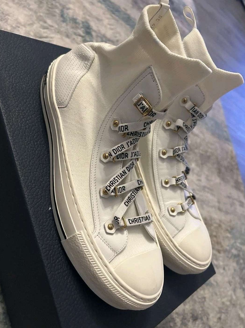 Christian Dior Sneaker Walk'n Dior Technical Knit High Top White Size 42